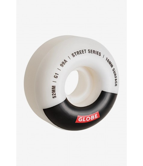 G1 Street Skateboard Wheel 52mm White/Noir/Barre