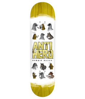 ANTIHERO DECK USUAL SUSPECTS RUSSO WHITE 8.25 X 32
