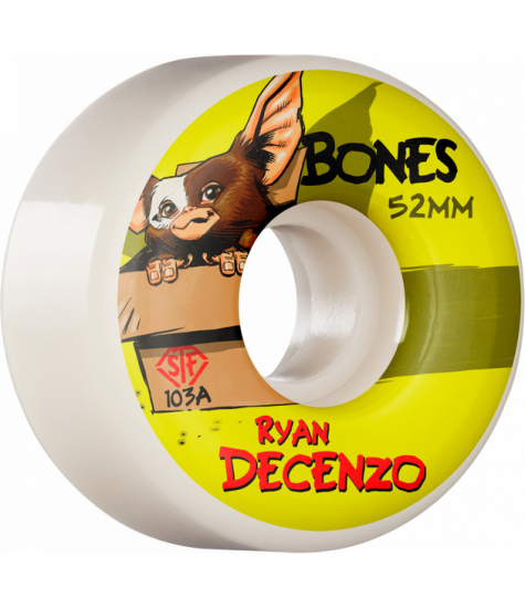 BONES WHEELS (JEU DE 4) STF 52MM V2 DECENZO GIZZMO 103A