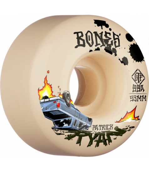 BONES WHEELS (JEU DE 4) STF 53MM V4 RYAN CRASH & BURN 99A