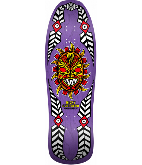 POWELL PERALTA DECK REISSUE GUERRERO MASK PURPLE 10.0 X 31.7