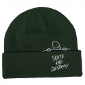 THRASHER BEANIE GONZ SAD FOLD FOREST GREEN