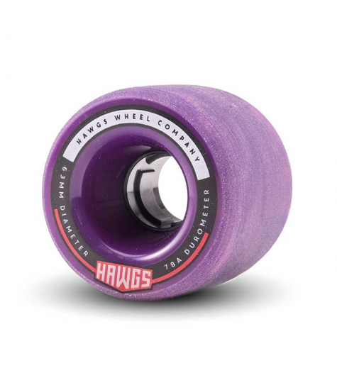 HAWGS WHEELS (JEU DE 4) 63MM FATTY 78A PINK PURPLE