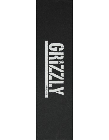 GRIZZLY GRIP PLAQUE STAMP PRINT WHITE 9 X 33