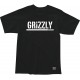 GRIZZLY T-SHIRT STAMP SS BLACK WHITE