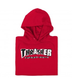 THRASHER SWEAT BAKER HOOD RED
