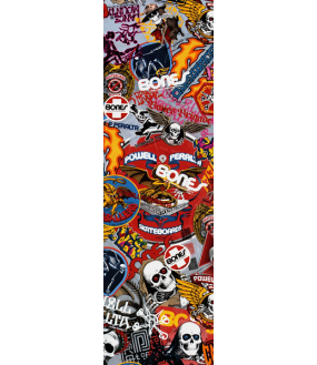 POWELL PERALTA GRIP PLAQUE OG STICKERS WHITE 9 X 33