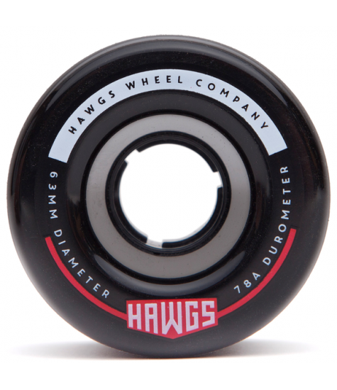 HAWGS WHEELS (JEU DE 4) 63MM FATTY 78A BLACK